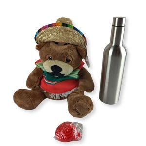 Boozy Bear Cinco De Mayo Novelty Drinking Alcohol Gift Hidden 750ml Bottle Flask